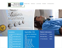 Tablet Screenshot of monticellodiagnosticimaging.com